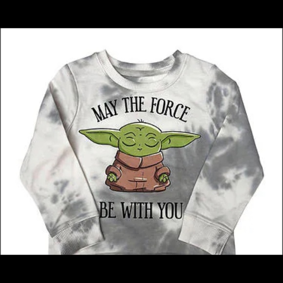 Star Wars Mandalorian Kids' 2-pack Baby Yoda Sweatshirt NWT - Picture 6 of 7
